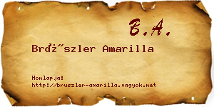 Brüszler Amarilla névjegykártya